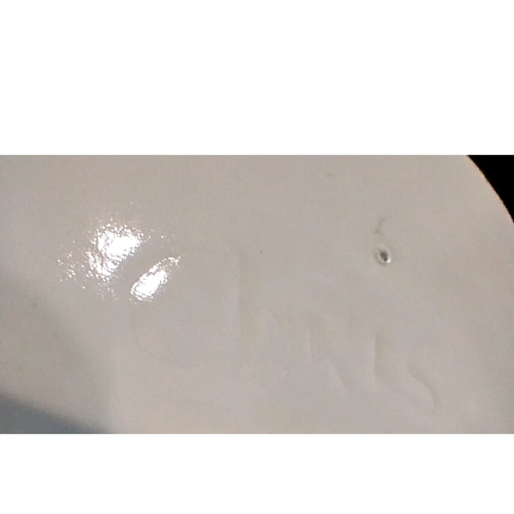 Vintage Ceramic Hand Made Glossy White Pumpkin Cookie Jar Realistic Signed Chris